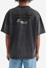 Axel Arigato Wes Distressed Short-Sleeved T-shirt A2225001BLACK