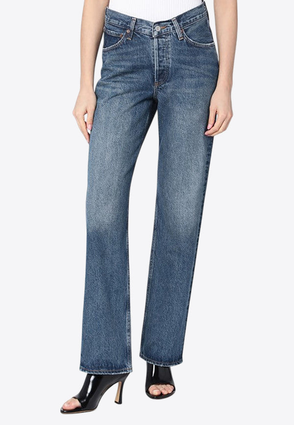 Agolde  Straight-Leg Faded Jeans Blue A2291535/R_AGOLD-ESS
