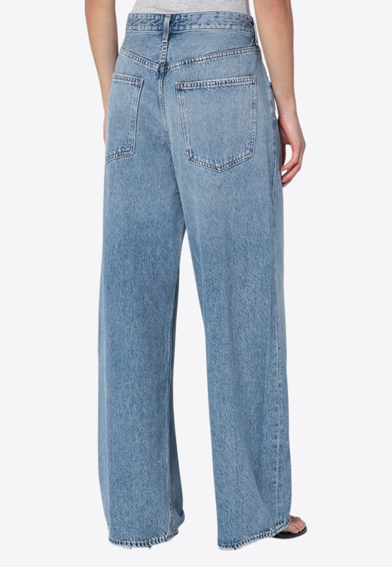 Agolde Vana Fold Wide-Leg Jeans  Blue A2411765/R_AGOLD-MANT