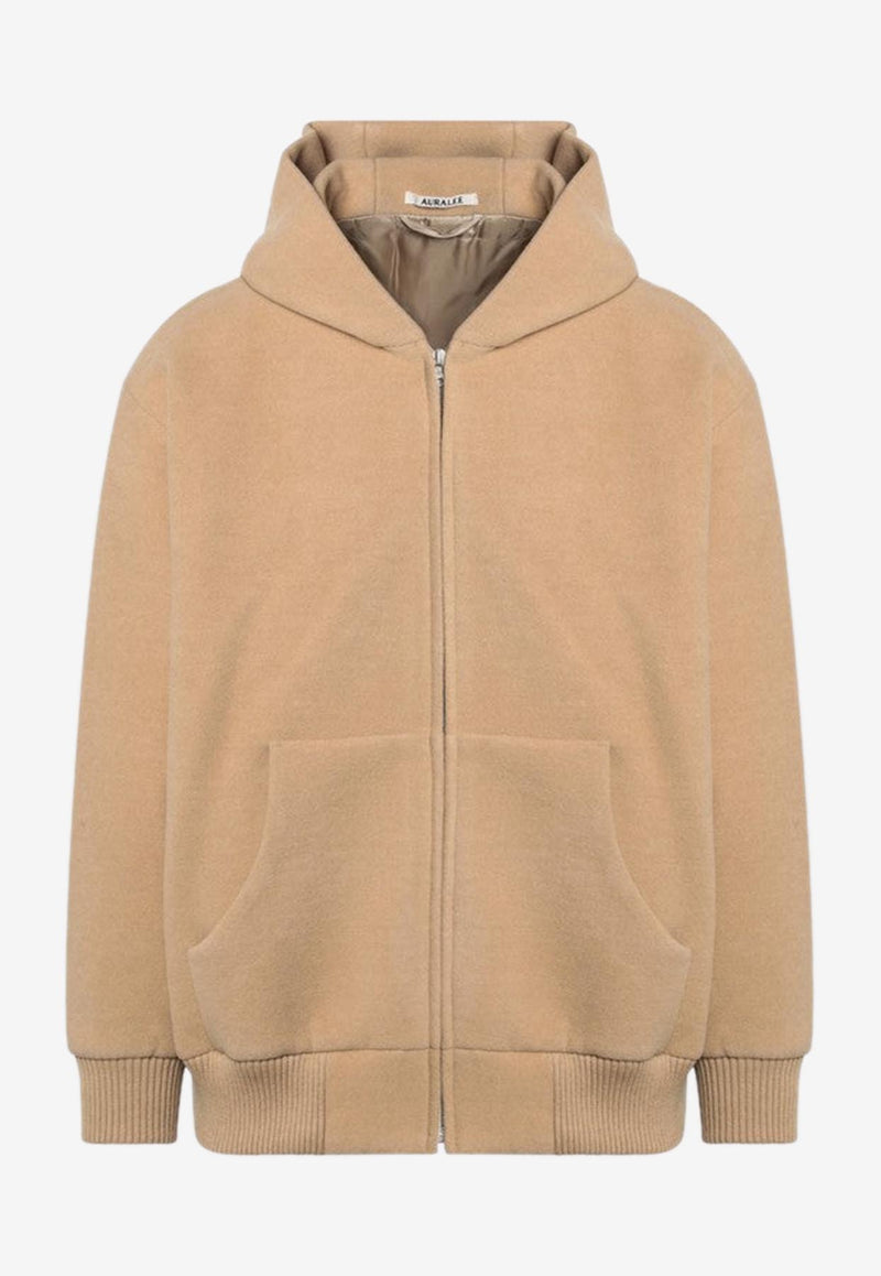 Auralee Zip-Up Hooded Sweatshirt Beige A24AB02PKWO/P_AURA-BE