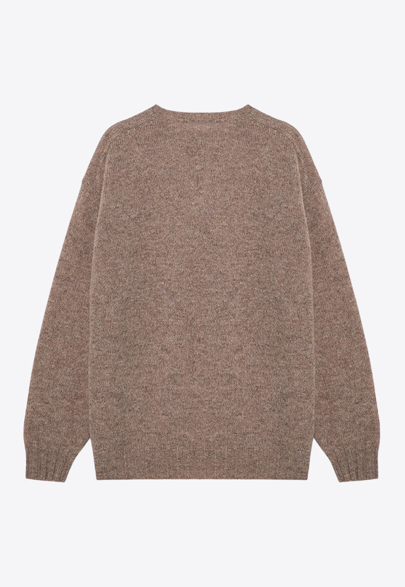 Auralee Wool and Cashmere Crewneck Sweater Beige A24AP02SCWO/P_AURA-TB