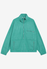 Auralee Silk-Yarn Fleece Sweatshirt Green A25AP02SFSI/R_AURA-JG