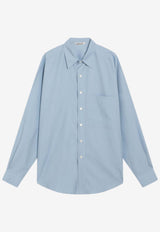 Auralee Essential Long-Sleeved Shirt Light Blue A25AS02TNCO/R_AURA-BL