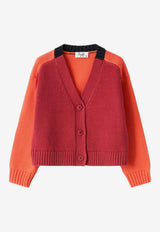 Il Gufo Girls Colorblocked Cardigan Red A25GGF0006EM109-CWO/R_GUFO-3926
