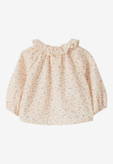 Teddy & Minou Baby Girls Floral Print Blouse Cream A25TCL0003C4147CO/R_TEDDY-437