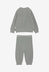 Teddy & Minou Babies Knitted Track Suit - Set of 2 Green A25TDM0002EM635CO/R_TEDDY-513