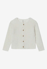 Teddy & Minou Baby Girls Knitted Cardigan White A25TGF0001EM634CO/R_TEDDY-100