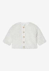 Teddy & Minou Baby Girls Shearling-Effect Jacket White A25TGM0004PE026PL/R_TEDDY-100