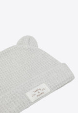 Teddy & Minou Babies Logo Patch Rib Knit Gift Set - Set of 2 Gray A25THC0002M0151CO/R_TEDDY-013
