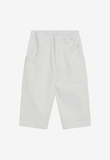 Teddy & Minou Babies Straight-Leg Pants White A25TPL0001C6070CO/R_TEDDY-100