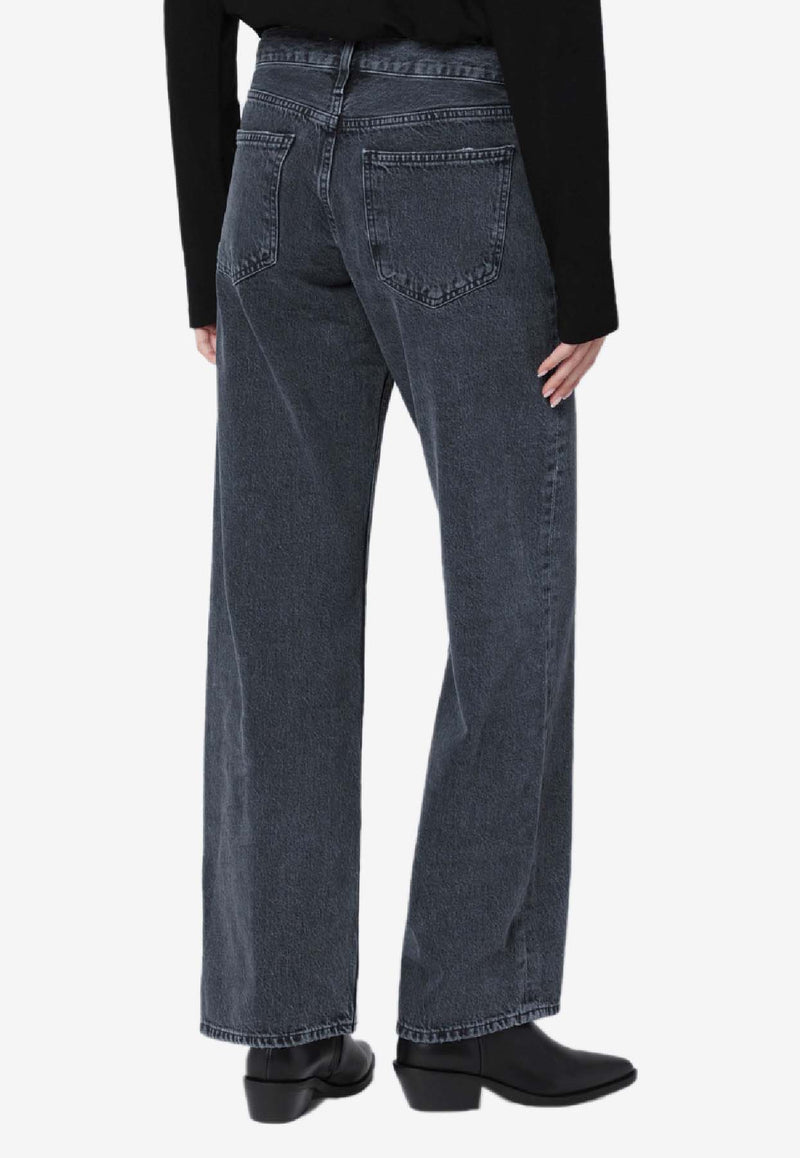 Agolde Washed Straight-Leg Jeans Black A2601818/S_AGOLD-SYBL