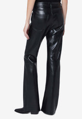 Agolde Faux Leather Kick Boot-Cut Pants Black A2801285/R_AGOLD-DETX
