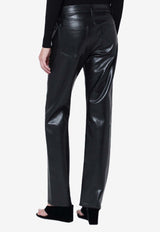 Agolde Faux Leather Slim Pants Black A2811285/R_AGOLD-DETX