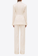 Alexis Stevi Floral Jacquard Tailored Pants A3230611-8986IVORY