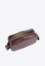Karl Lagerfeld K/Circle Grained Leather Crossbody Bag Burgundy A3W30310_BURGUNDY