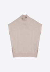 Roberto Collina Relaxed Crewneck Wool Sweater Vest Almond A40513A40/P_ROBER-02