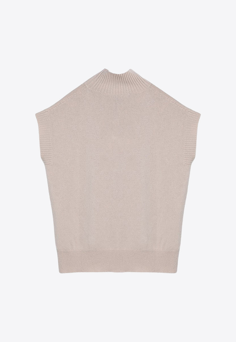 Roberto Collina Relaxed Crewneck Wool Sweater Vest Almond A40513A40/P_ROBER-02