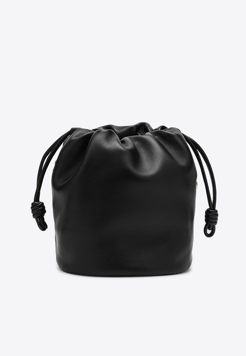 Loewe Flamenco Calf Leather Chain Bucket Bag Black A411FPBX02LE/P_LOEW-1100