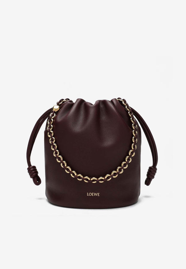 Loewe Flamenco Calf Leather Bucket Bag Burgundy A411FPBX02LE/P_LOEW-7240