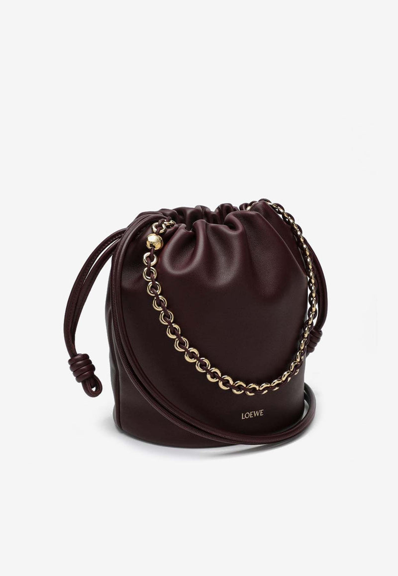 Loewe Flamenco Calf Leather Bucket Bag Burgundy A411FPBX02LE/P_LOEW-7240