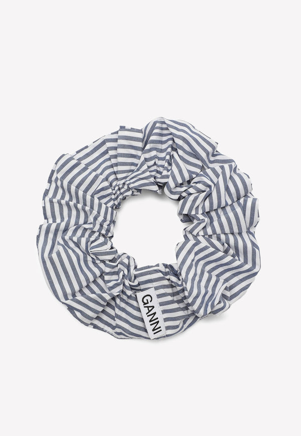 GANNI Striped Scrunchie Light Blue A46136475/M_GAN-758