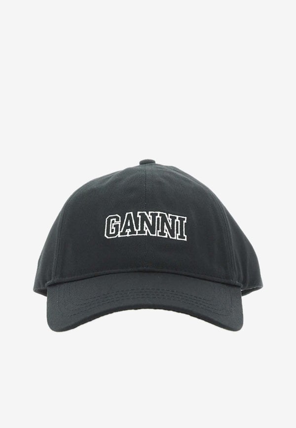 GANNI Logo-Embroidered Baseball Cap A4968_000_099