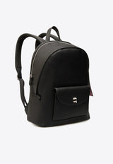 Karl Lagerfeld Ikon Pebbled Leather Backpack Black A4W30003_BLACK