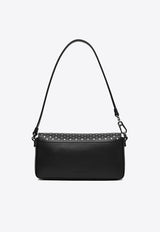 Karl Lagerfeld Ikon K Studded Leather Shoulder Bag Black A4W30083_BLACK