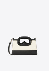 Karl Lagerfeld Mini K/Aviator Leather Handbag Monochrome A4W30284_BLACK WHIT