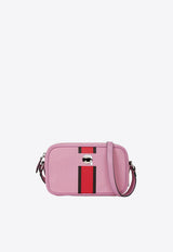 Karl Lagerfeld Ikon Stripe Leather Camera Bag Pink A4W30287_PINK