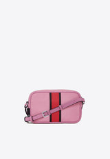 Karl Lagerfeld Ikon Stripe Leather Camera Bag Pink A4W30287_PINK