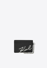 Karl Lagerfeld K/Signature Leather Cardholder Black A4W32019_BLACK