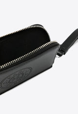 Karl Lagerfeld K/Circle Leather Zip Cardholder Black A4W32024_BLACK