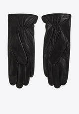 Karl Lagerfeld Ikon Leather Gloves Black A4W33112_BLACK