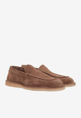 Dolce & Gabbana Logo Suede Loafers A50593 AS707 80024 Brown