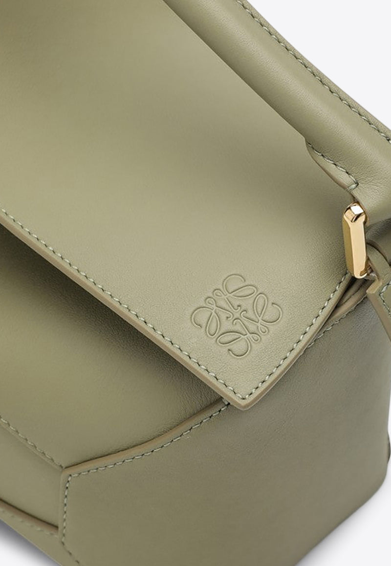 Loewe Small Puzzle Top Handle Bag in Calf Leather Green A510P60X41LE/P_LOEW-4787