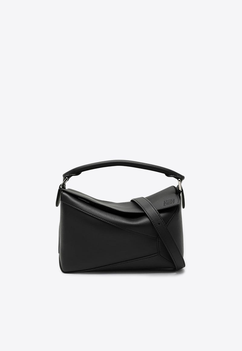 Loewe Small Puzzle Leather Top Handle Bag Black A510P60X41LE/Q_LOEW-1100