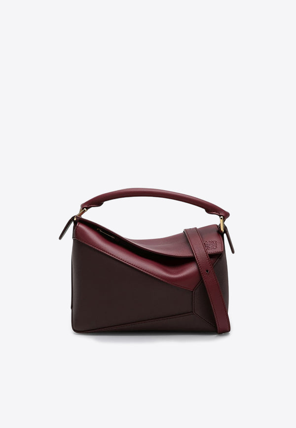 Loewe Small Leather Puzzle Top Handle Bag Burgundy A510P60X44LE/P_LOEW-3763