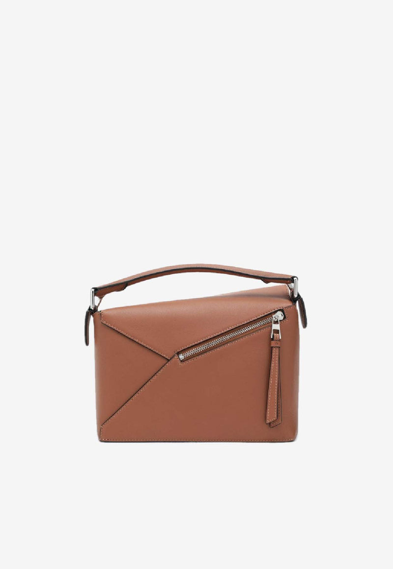 Loewe Small Puzzle Edge Top Handle Bag  Brown A510P60XACLE/S_LOEW-2530