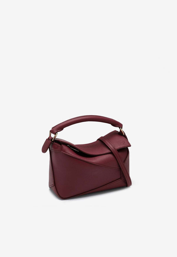 Loewe Mini Puzzle Leather Top Handle Bag Crimson A510P88X26LE/P_LOEW-1048