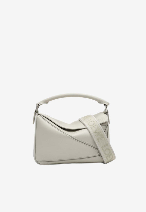 Loewe Small Puzzle Leather Top Handle Bag Sea Salt A510S21XACLE/P_LOEW-3006