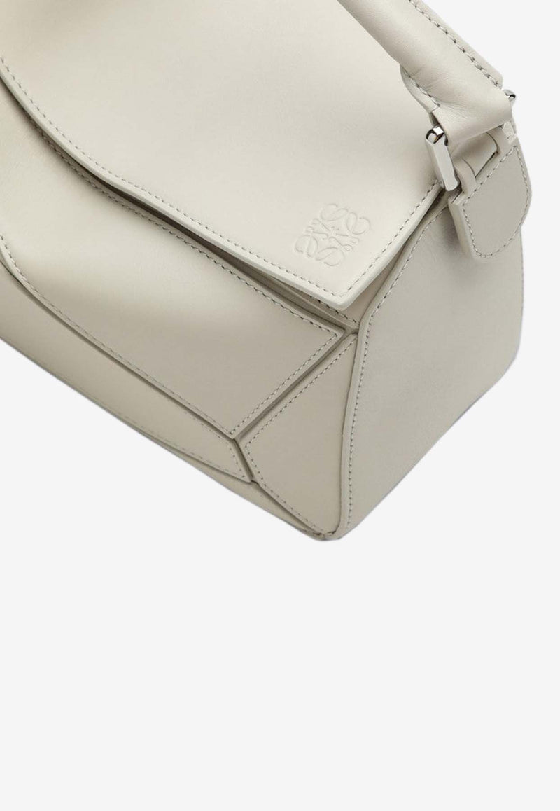 Loewe Small Puzzle Leather Top Handle Bag Sea Salt A510S21XACLE/P_LOEW-3006