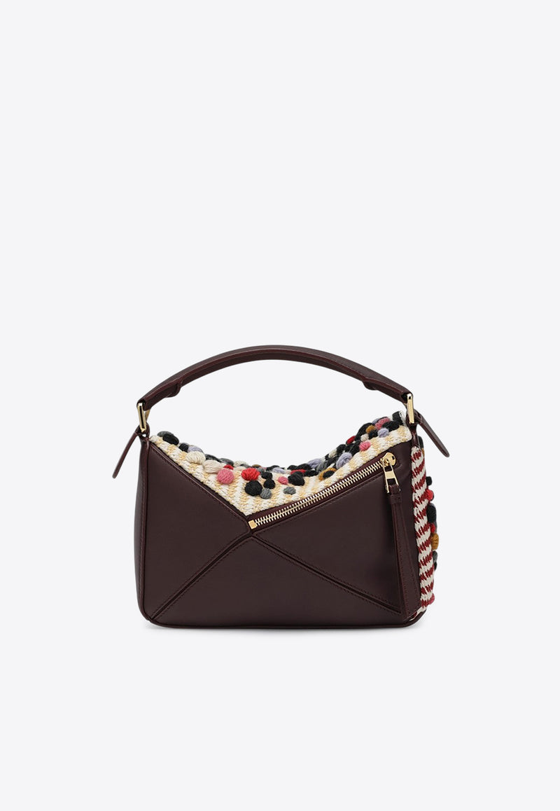 Loewe X Albers Small Puzzle 3D Embroidered Top Handle Bag Multicolor A510S21XCLWO/R_LOEW-2668