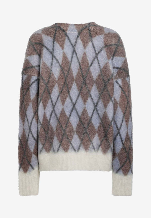 Acne Studios Mohair Checked Cardigan Multicolor A60606WO/R_ACNE-AFT