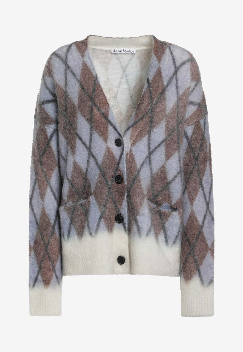Acne Studios Mohair Checked Cardigan Multicolor A60606WO/R_ACNE-AFT