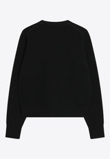 Acne Studios Face Patch Wool Cardigan Black A60634CO_ACNE-900