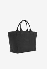 GANNI Oversized Washed Canvas Tote Bag Black A6068BLACK