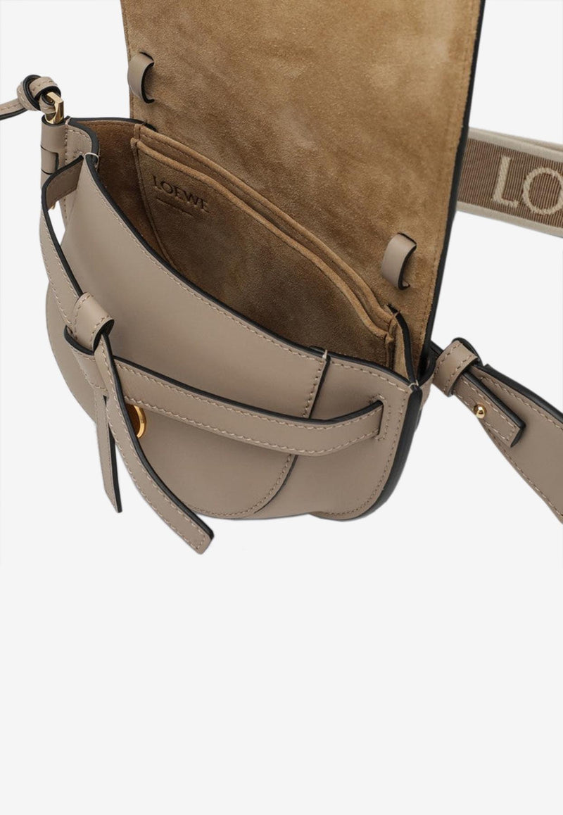 Loewe Mini Gate Dual Crossbody Bag in Calf Leather Beige A650N46X13LE/P_LOEW-2150