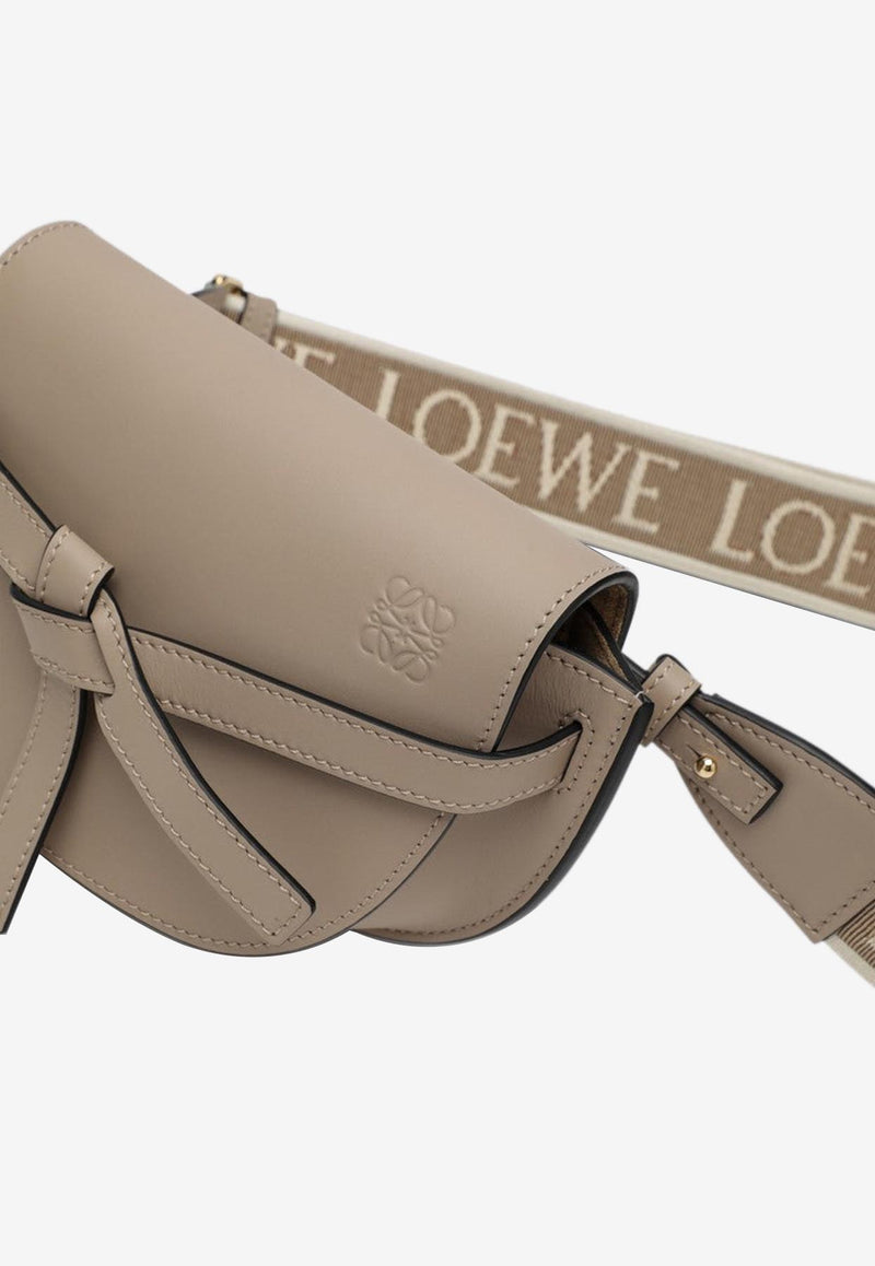 Loewe Mini Gate Dual Crossbody Bag in Calf Leather Beige A650N46X13LE/P_LOEW-2150