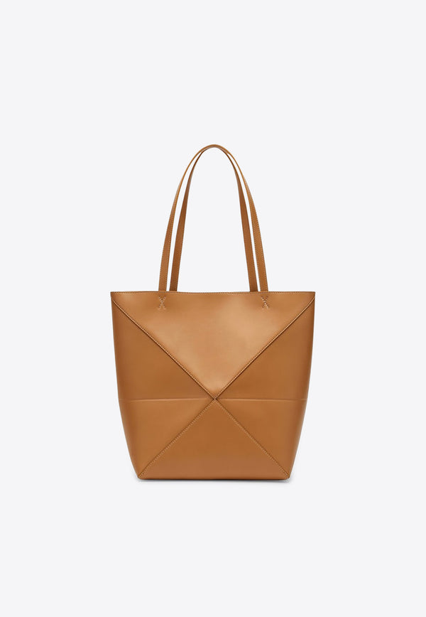 Loewe Medium Puzzle Fold Calf Leather Tote Bag Camel A657G50X01LE/R_LOEW-2586
